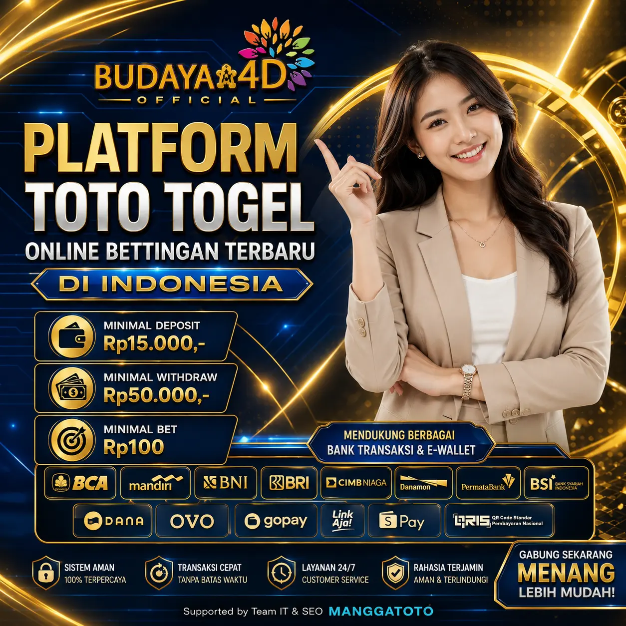 Thumbnail 1 of 3, Poster, BUDAYA4D : Platform Toto Togel Online Bettingan Terbaru di Indonesia Saat Ini designed and sold by BUDAYA4D.